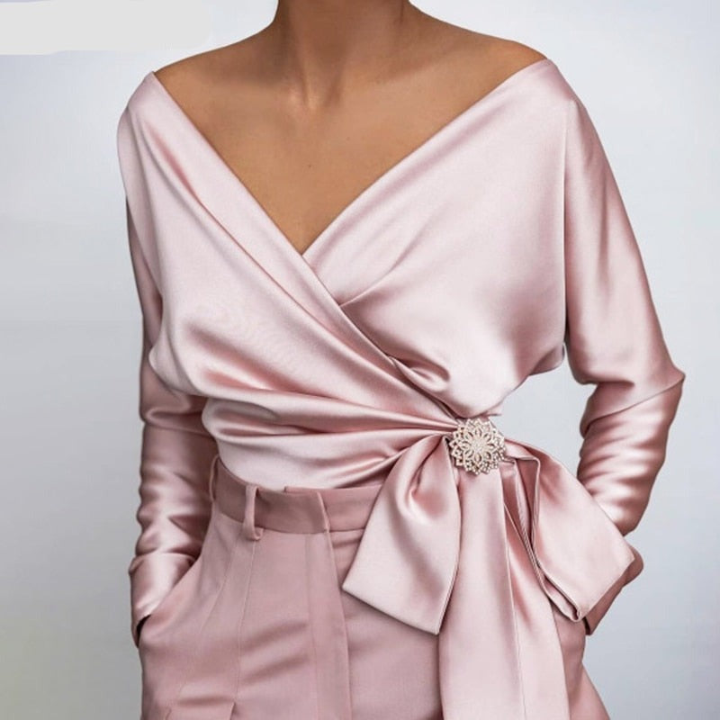 Claudia Seidenbluse für den Sommer