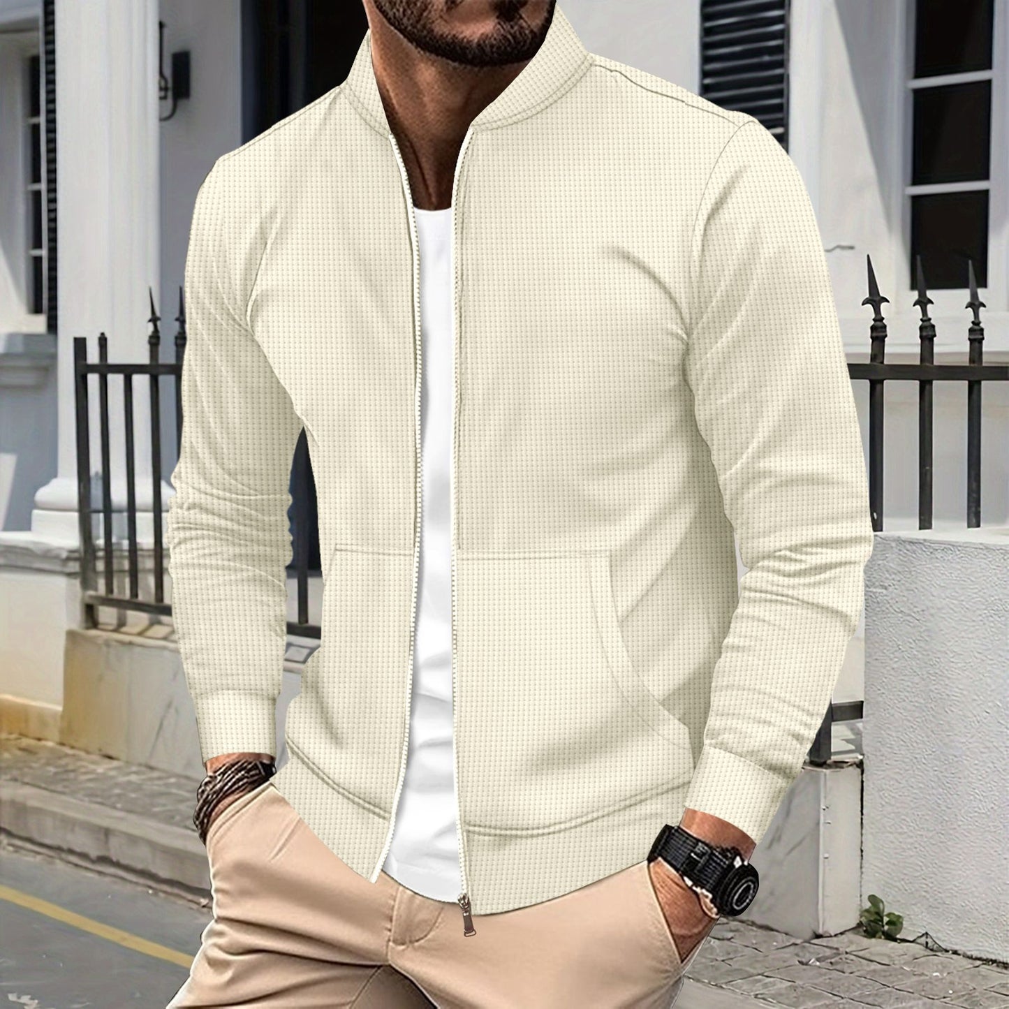 Baseballjacke für Herren von Cliff mit Reißverschluss