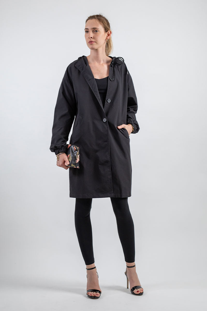 Dakota Manteau D Hiver Pour Femme Avec Capuche Ample Boutonnage Décontracté Confortable