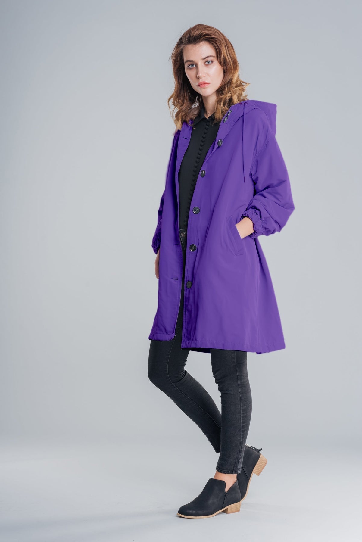 Dakota Manteau D Hiver Pour Femme Avec Capuche Ample Boutonnage Décontracté Confortable