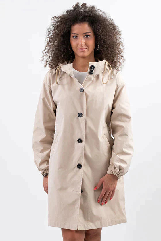 Dakota Manteau D Hiver Pour Femme Avec Capuche Ample Boutonnage Décontracté Confortable