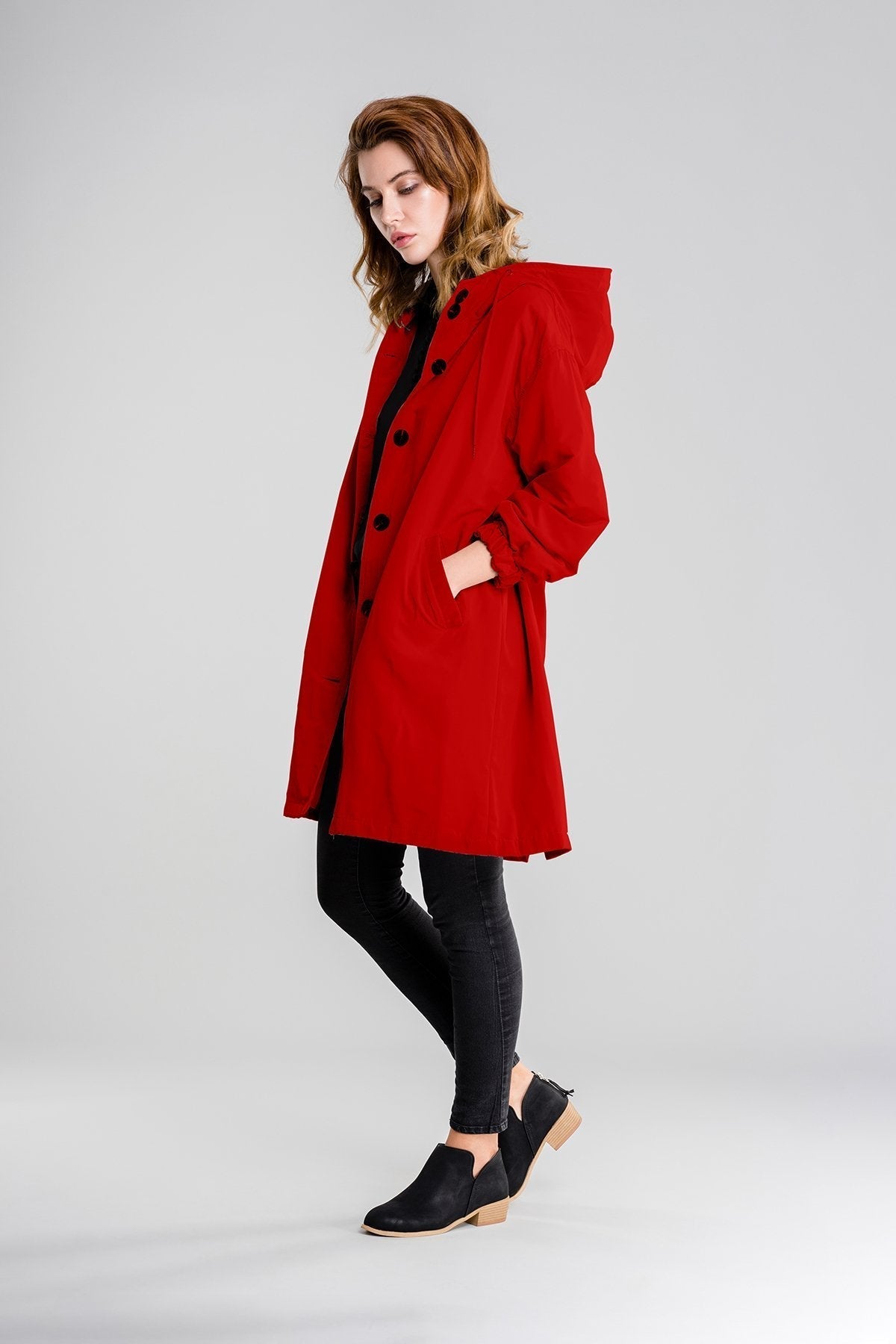 Dakota Manteau D Hiver Pour Femme Avec Capuche Ample Boutonnage Décontracté Confortable