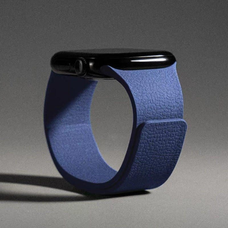Bracelet Apple Watch Lunelink En Silicone Grainé Effet Cuir Avec Fermeture Magnétique Intégrée Conçu En France