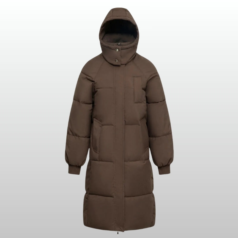 Doudoune Longue Imperméable Résistante À L Eau Poches Doublées De Polaire Coupe Flatteuse Confort Thermique