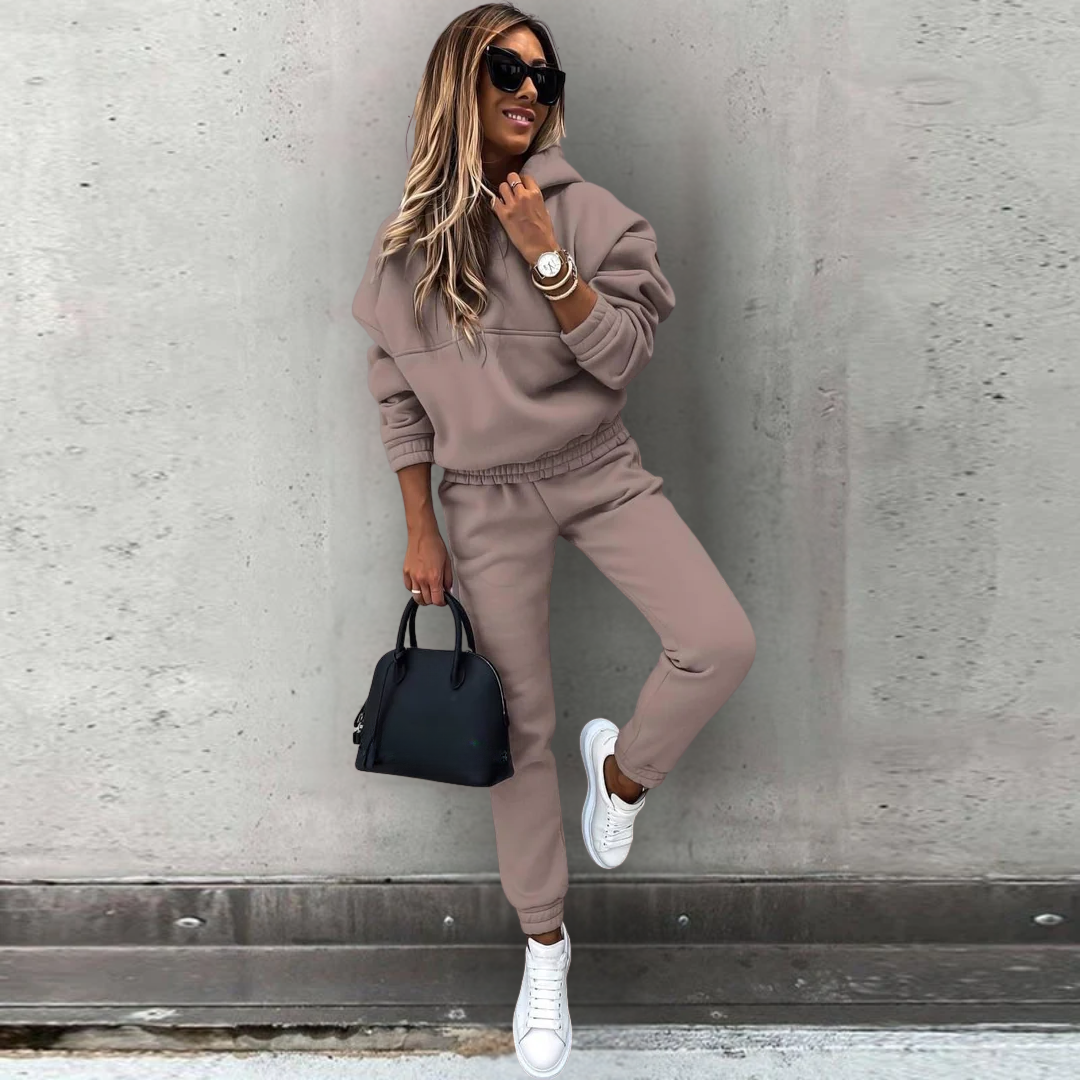 Ensemble Hoodie à Capuche et Joggers Femme Stretch Confortable Natalie Disponible