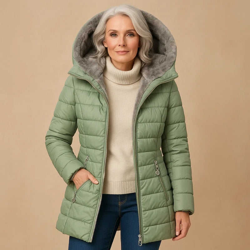 Nuvra Manteau D'Hiver Avec Doublure Peluche Et Capuche Oversize Pour Le Froid Extrême