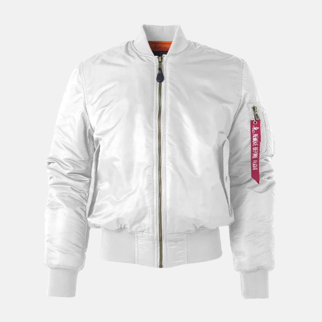 Veste Bomber Homme Coupe Décontractée Tissu Résistant Au Vent Poches Ourlet Côtelé Flair Nordique Amawinc