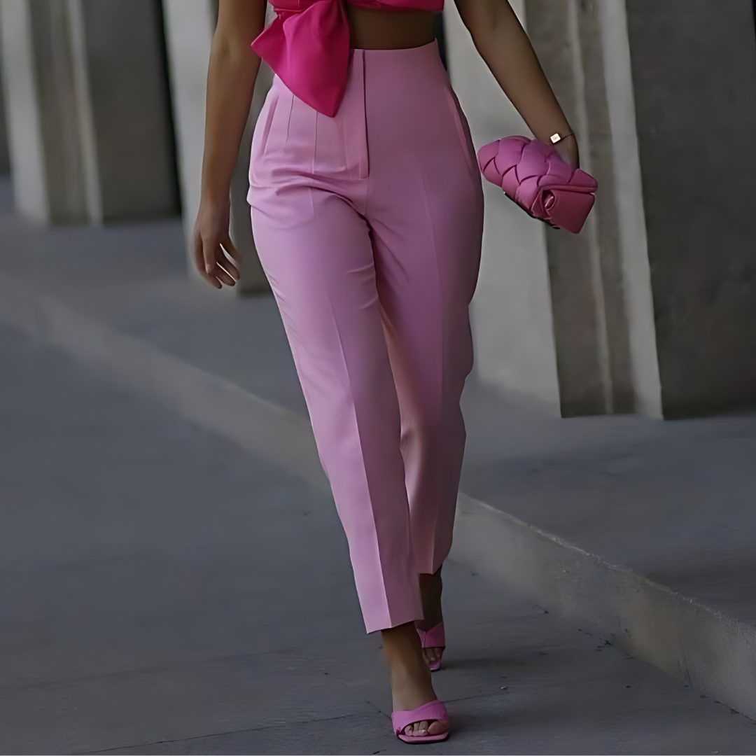 Damens Hose mit hoher Taille - Traf Fashion