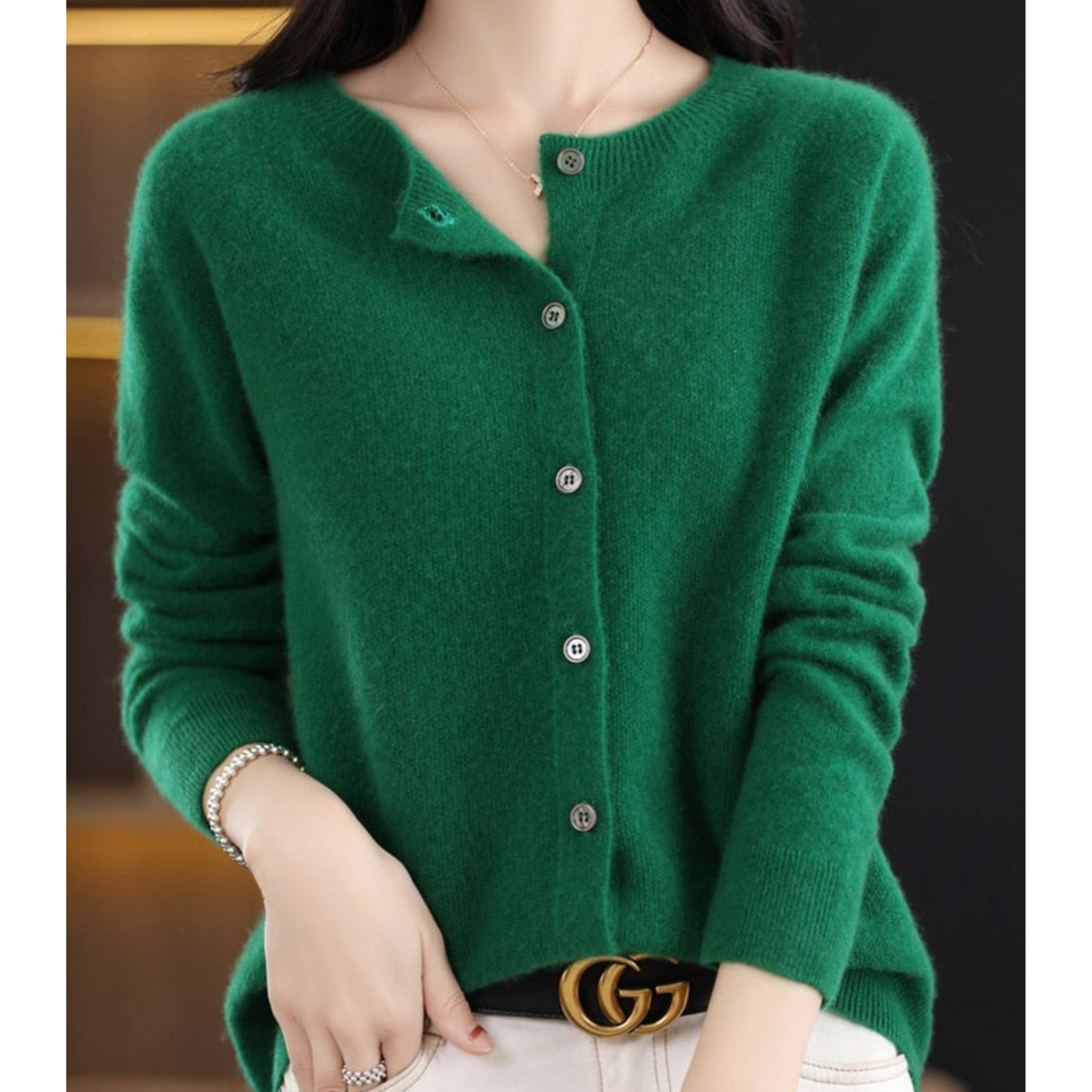 Isabella Pull Mérinos Et Laine À Boutons Pour Femmes À Manches Longues Style Classique Et Confort Quotidien