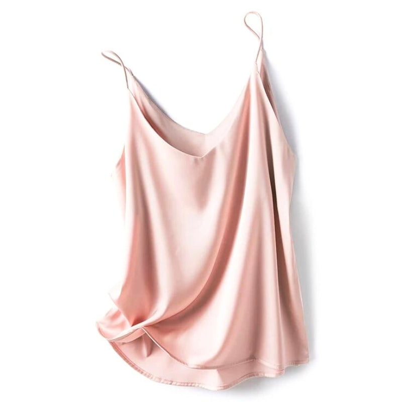 Notte Camisole En Soie Douce Pour Soirées Et Décontractée Élégante À Porter Avec Jeans Ou Jupes