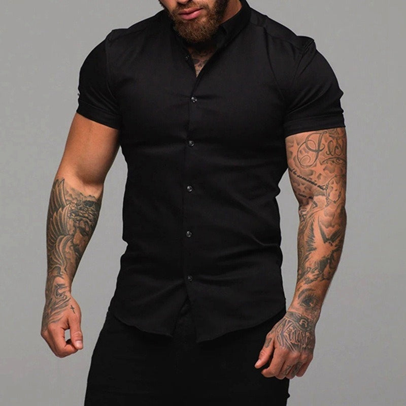 Chemise À Manches Courtes Colburn En Tissu Stretch Confortable Résistante Aux Plis Pour Homme Sportif