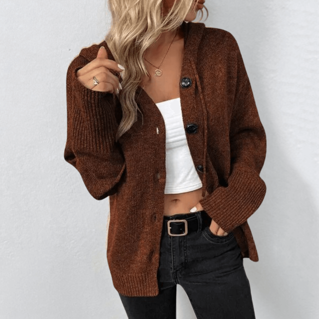 Dana Cardigan À Capuche D'Hiver Pour Femmes Confort Douillet Et Style Décontracté Chaud