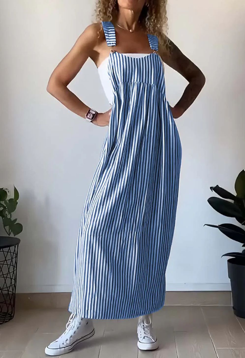 Fudus Casual gestreiftes Kleid