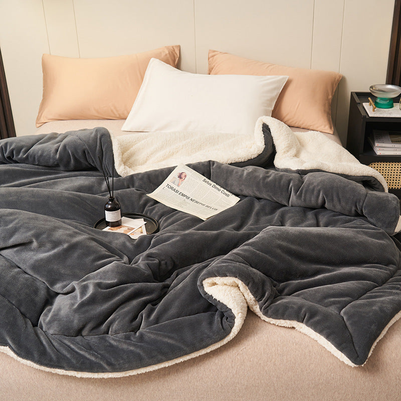 Jeté En Sherpa Doux Et Flanelle Deux Faces Pour Un Confort Ultra Doux Et Chaud Pour Votre Maison
