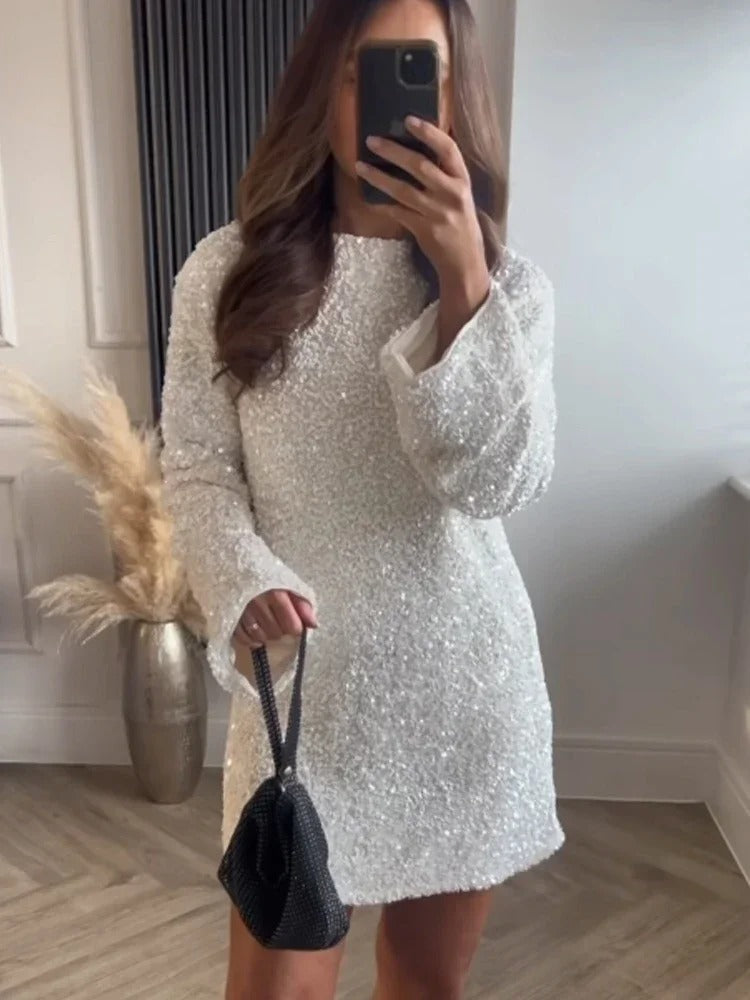 Elegantes Paillettenkleid mit Schleife von Jadira