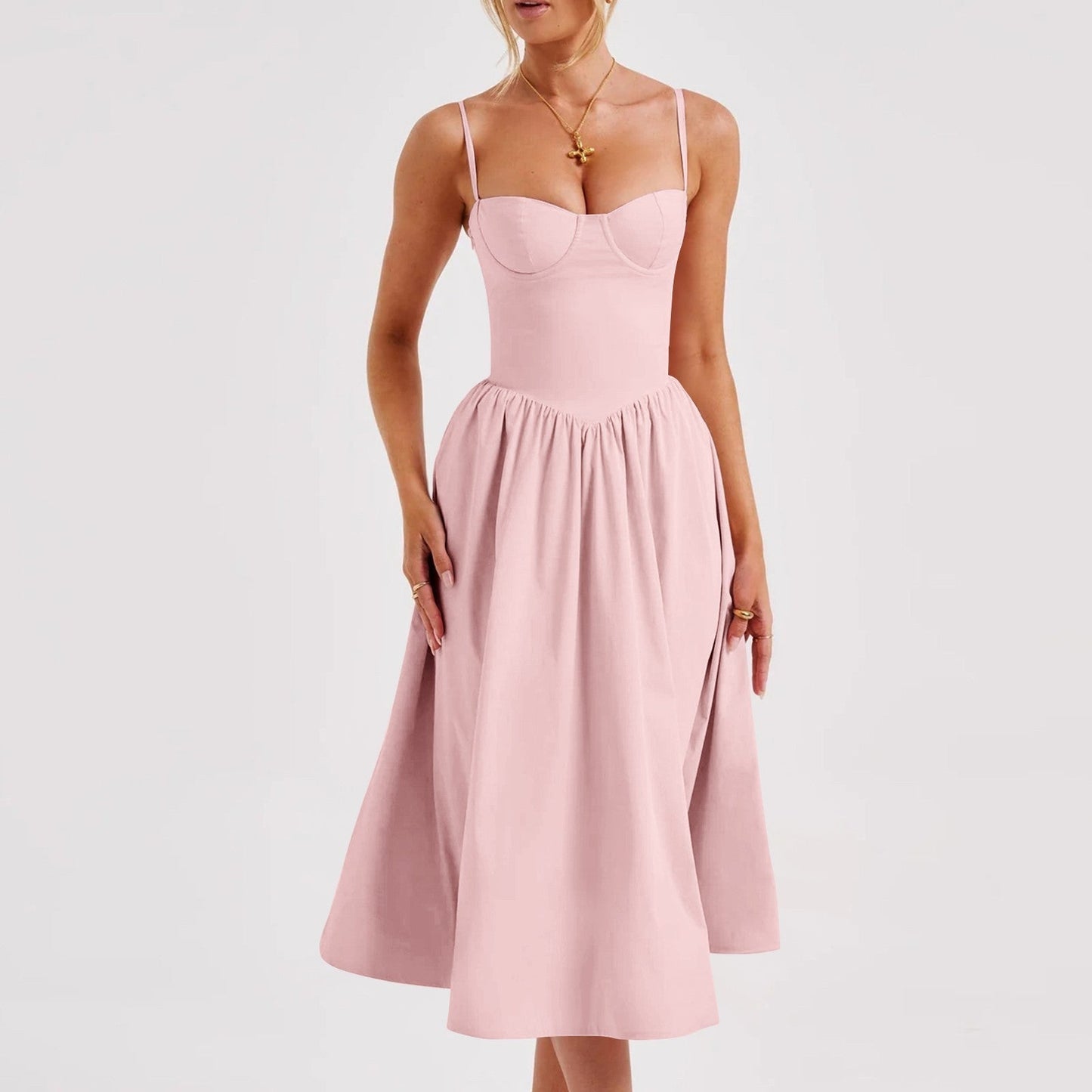 Fudus französisches langes Kleid im Retro-Hofstil