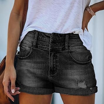 Clio Denim Shorts - Distressed