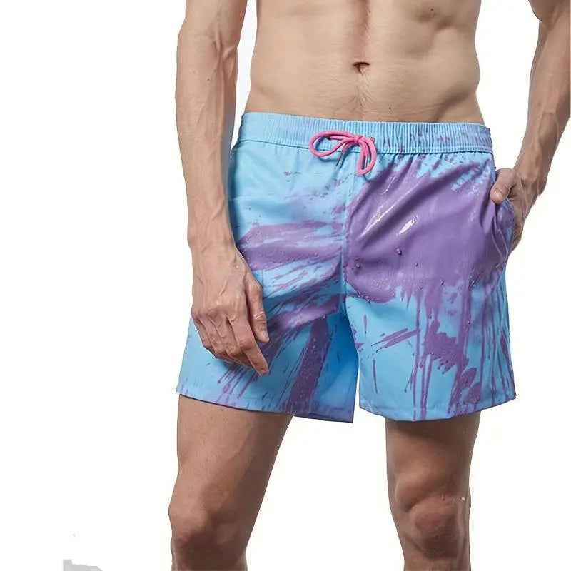 Shorts De Bain Valiant Changement De Couleur Thermique Pour Homme Amawinc Boardshorts