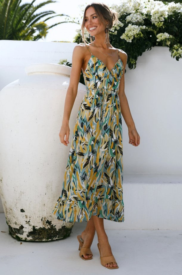 Fudus Boho Kleid: Schulterfrei & gemustert