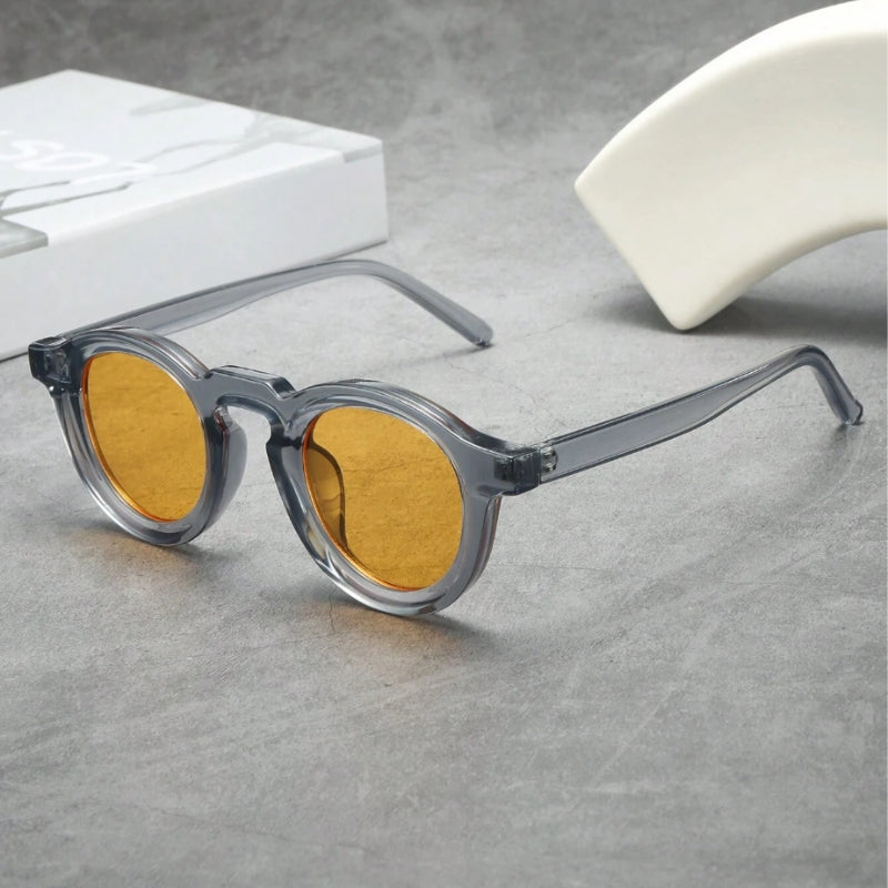 Lunettes Rétro Arvint En Acétate Haute Qualité Protection UV400 Silhouette Rond Sculptée Monture Durable