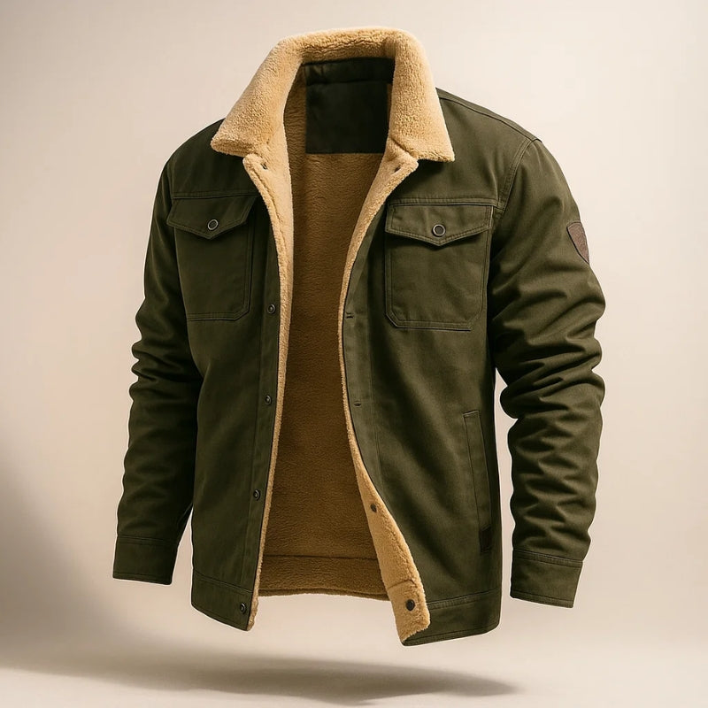 Veste Iron Ridge Coupe Vent En Coton Avec Doublure Sherpa Chaude Et Poches Multiples Pour Ville Et Aventure