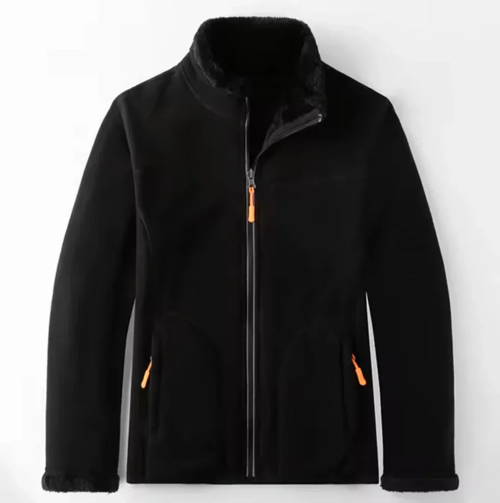 Veste Polaire Pour Homme Zippée Intégrale Avec Doublure Peluche Poches Zippées Coupe Classique