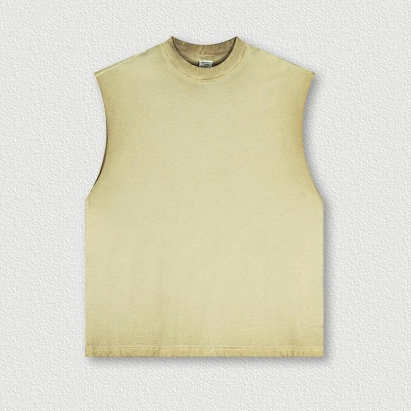 Talwyn Débardeur Sans Manches En Coton 250 Gsm Avec Effet Acid Wash Rétro Coupe Décontractée Pour Sport Et Casual