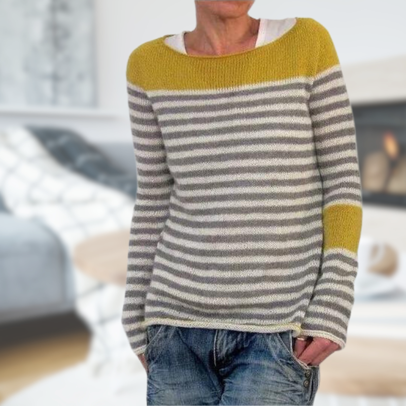 Damen-Pullover mit Rundhalsausschnitt