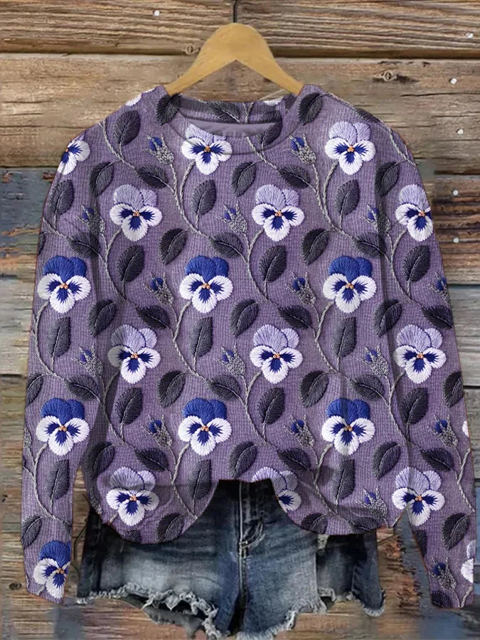 Alena Sweatshirt mit Blumenmuster