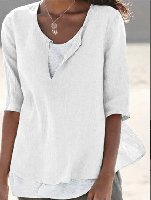 Blouse Décontractée À Couches Janet Pour Printemps Été Confortable Et Élégante Pour Style Décontracté
