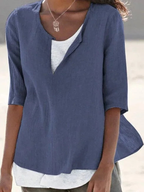 Blouse Décontractée À Couches Janet Pour Printemps Été Confortable Et Élégante Pour Style Décontracté