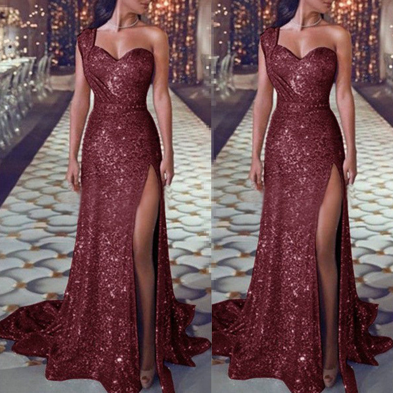 Fudus asymmetrisches ärmelloses Bronzing-Wickelkleid