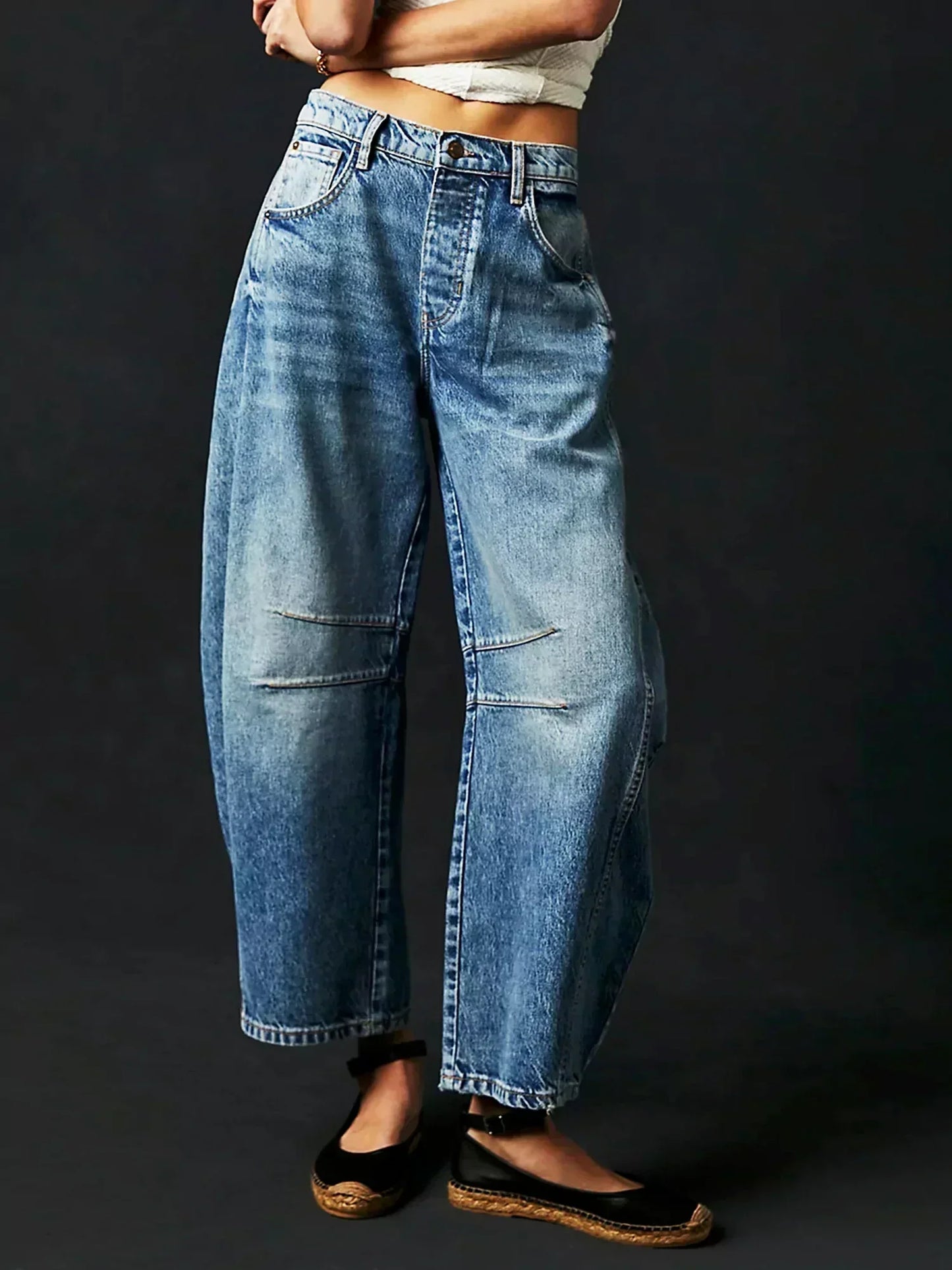 Elizabeth Jean Femme à Jambe Large Hiver Décontracté Imprimé Léopard Confort Style Quotidien