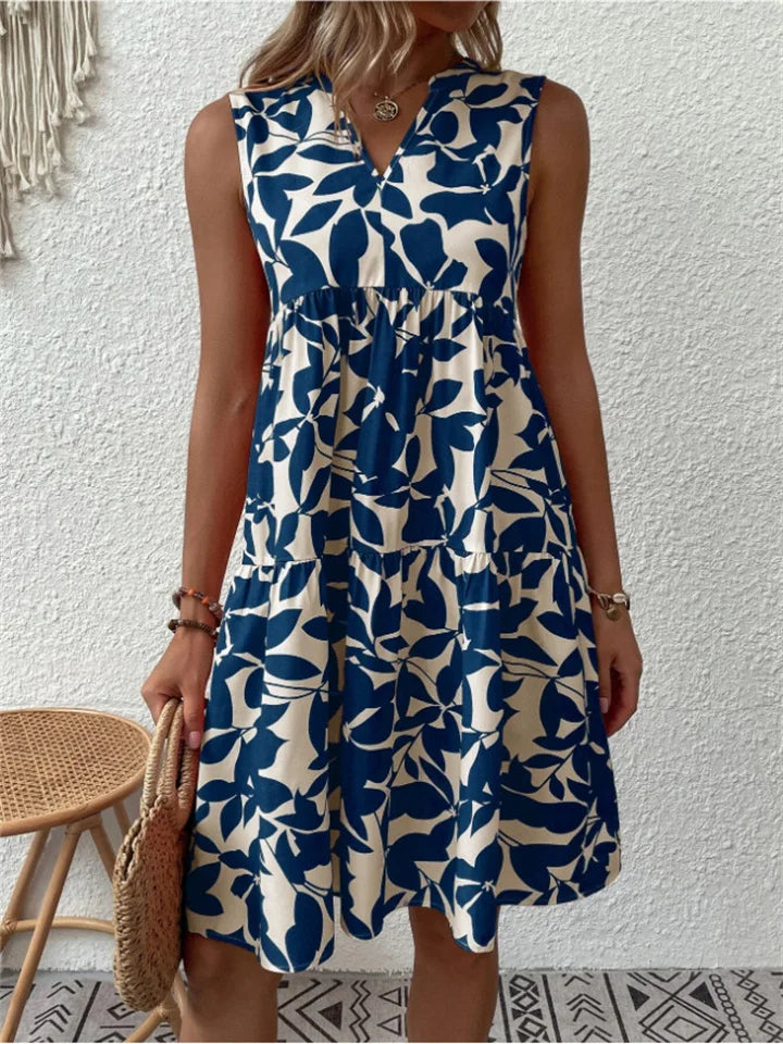 Robe Florale Été Aline Sophia Léger Respirant Idéale Pour Plage Jardin Pique Nique Amawinc