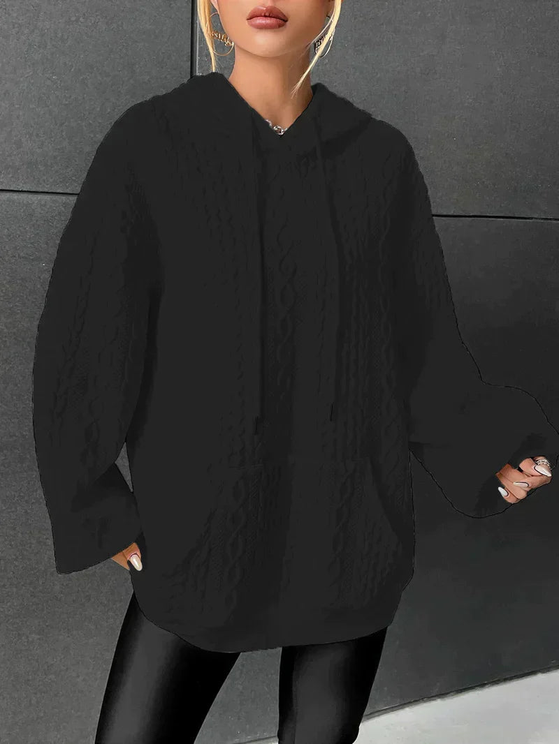 Bequemer Kapuzenpullover von Fudus mit Kordelzug