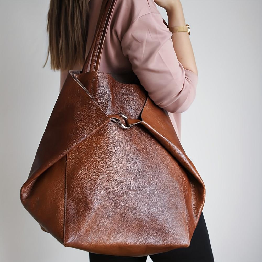 Amawinc Heather Sac Tote En Cuir Végan Avec Pochette Amovible Et Design Spacieux Pour Toutes Saisons