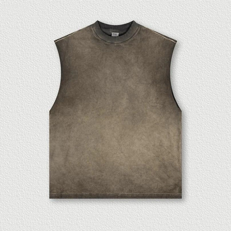 Talwyn Débardeur Sans Manches En Coton 250 Gsm Avec Effet Acid Wash Rétro Coupe Décontractée Pour Sport Et Casual