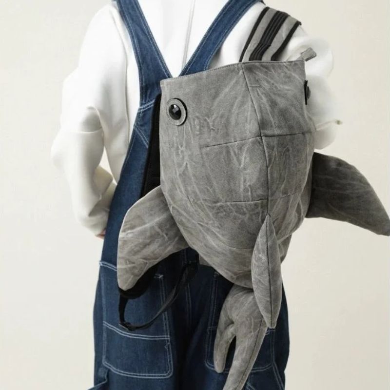 Sac À Dos Sharky Étudiant Durable Grand Compartiment Confortable À Porter Avec Fermeture Sécurisée Pour École Et Plage