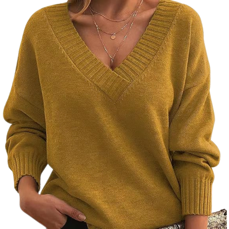 Jennifer Pull Encolure V Femme En Maille Douce Confort Chaleur Pour Automne Hiver Élégant