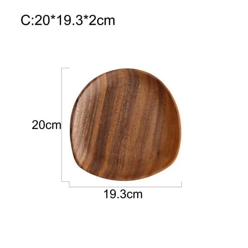 Plateau De Service Minimaliste En Bois D Acacia Pour Table Avec Finition Naturelle Et Élégante