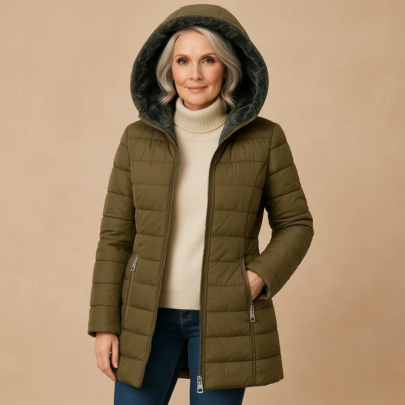 Nuvra Manteau D'Hiver Avec Doublure Peluche Et Capuche Oversize Pour Le Froid Extrême
