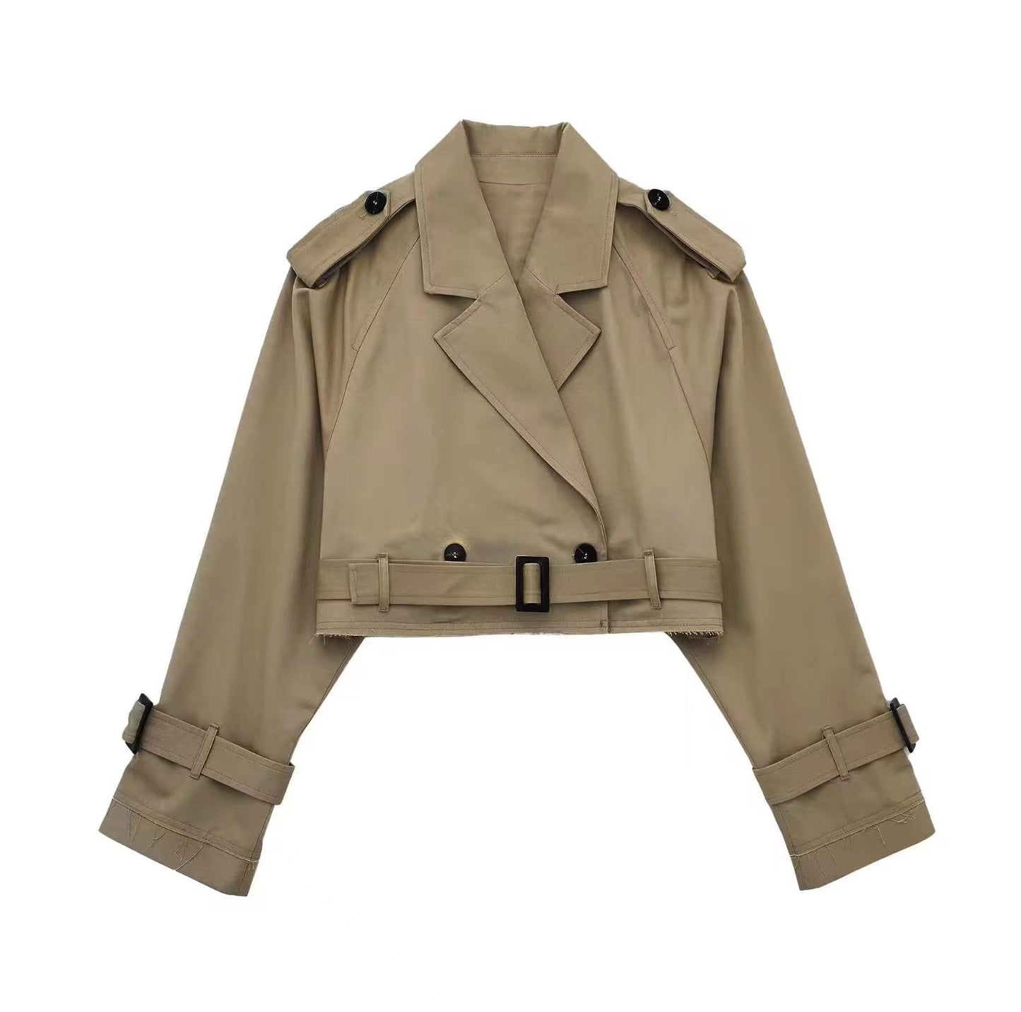 Charlotte Manteau Trench Court Double Boutonnage Pour Femme Amawinc Moderne Chic