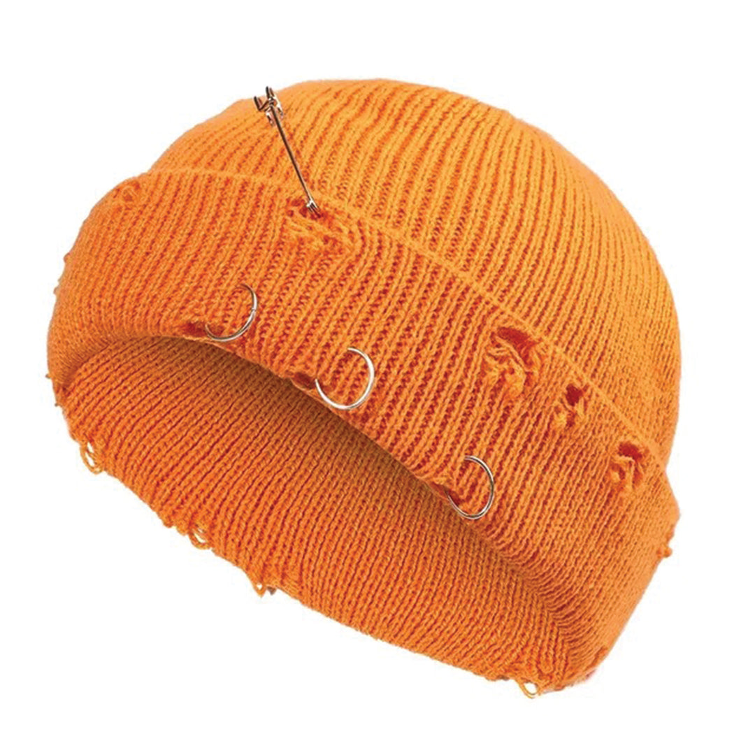 Bonnet Distress En Coton Riot Avec Anneaux Métalliques Pour Un Style Rebelle Disponible En Neuf Coloris