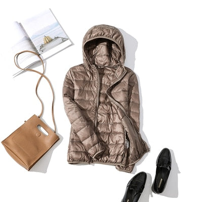 Veste D'Hiver Courte Pour Femmes Daisy Avec Fermeture Éclair Devant Design Quilté Ultra Confortable