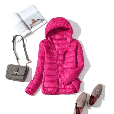 Veste D'Hiver Courte Pour Femmes Daisy Avec Fermeture Éclair Devant Design Quilté Ultra Confortable