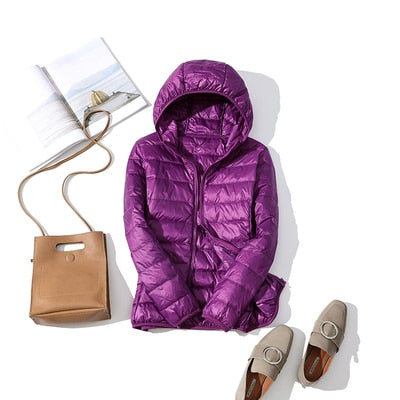 Veste D'Hiver Courte Pour Femmes Daisy Avec Fermeture Éclair Devant Design Quilté Ultra Confortable