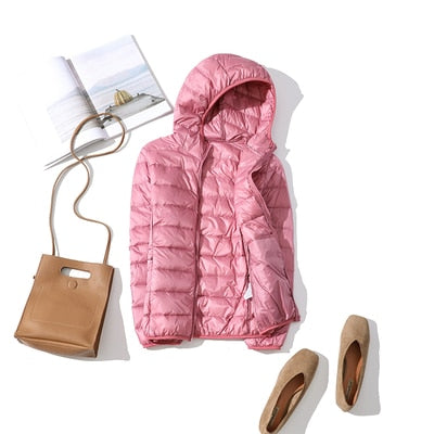 Veste D'Hiver Courte Pour Femmes Daisy Avec Fermeture Éclair Devant Design Quilté Ultra Confortable