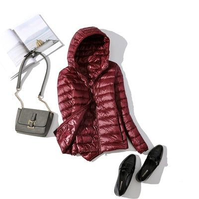 Veste D'Hiver Courte Pour Femmes Daisy Avec Fermeture Éclair Devant Design Quilté Ultra Confortable