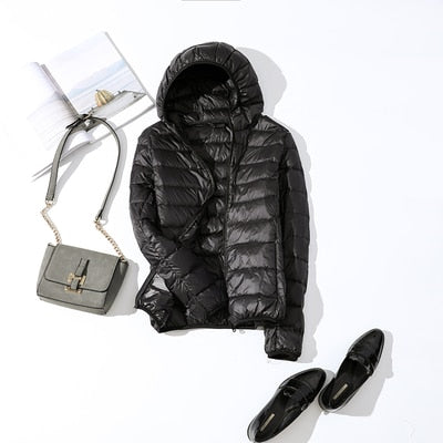 Veste D'Hiver Courte Pour Femmes Daisy Avec Fermeture Éclair Devant Design Quilté Ultra Confortable
