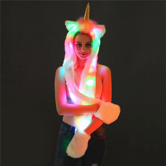 Damen LED Leuchtendes Einhorn-Schal Amawinc - Amawinc